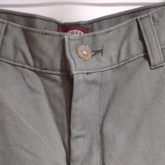 RIDER CASUAL 2 POCKET KHAKI GREEN JEANS ALL COTTON HI RISE STRAIGHT LEG SIZE 12M - Picture 4 of 11